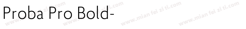 Proba Pro Bold字体转换